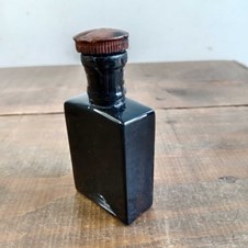 Frasco Antigo de Tinta de Carimbo - Alemão