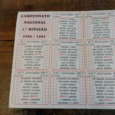 Calendário de jogos Benfica - 96/97
