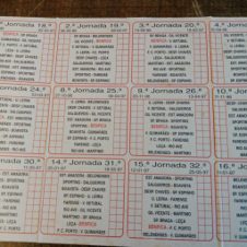 Calendário de jogos Benfica - 96/97