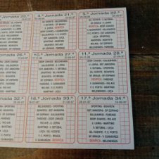 Calendário de jogos Benfica - 96/97