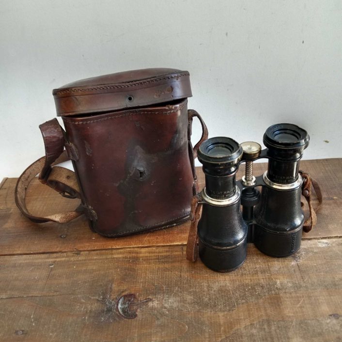 Binóculos Militares WWI com Bússola - França
