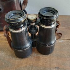 Binóculos Militares WWI com Bússola - França
