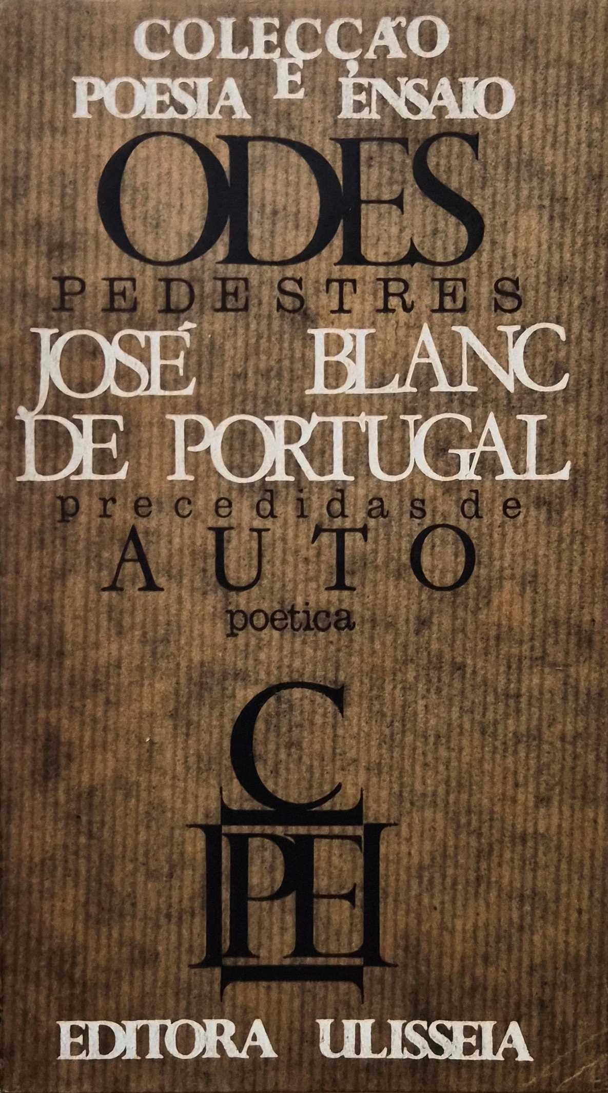 ODES PEDESTRES PRECEDIDAS DE AUTO-POÉTICA (COLECÇÃO POESIA E ENSAIO)